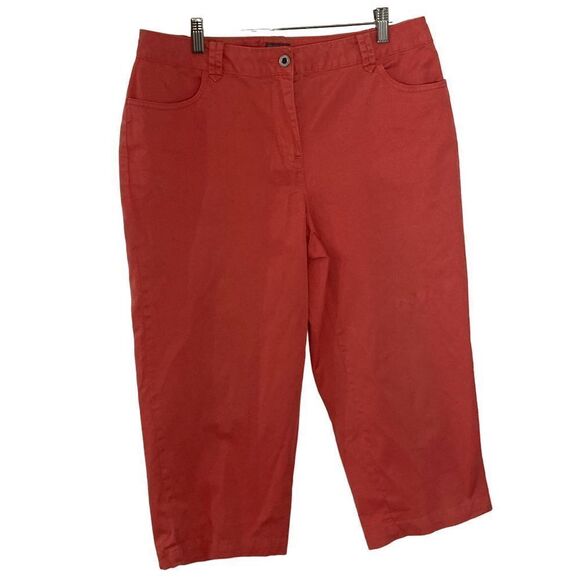 Additions by Chico’s coral crop pants, size 10 or Chicos 1.5 - Picture 1 of 4